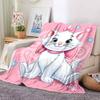 1Pc Pink Heart Aristocats Blanket Soft And Comfortable Casual Warm Camping Travel Christmas Halloween Xmas Gift M924300