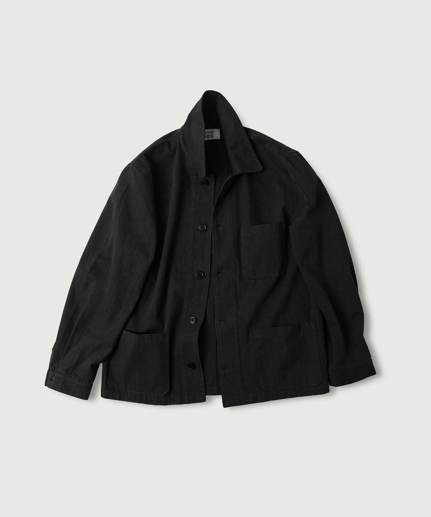 MOOD INSIDE Herringbone French Work Jacket_Black