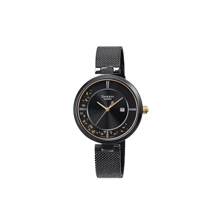 CASIO Women s SHEEN Black Watch SHS-C100BM-1AUPFJ Black Dial