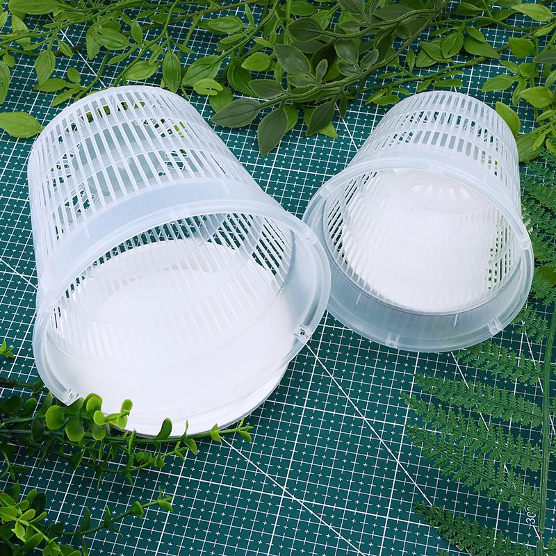 Mesh Pot Root Control Orchid Breathable Growth Container With Tray Drainage Hole Orchid Pot Garden Plastic Pot
