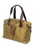 Christian Olivier 7712 Boston Monogram Jacquard Bag, 2-way, Water-repellent, Lightweight, Pattern, Weave, Piece-dyed (MOCHA)