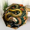 Snake Theme Design Folding Umbrella-Fashionable Auto-Open Design 8 Iron Ribs Plastic Handle Foldable Sunshade,Perfect Gifts
