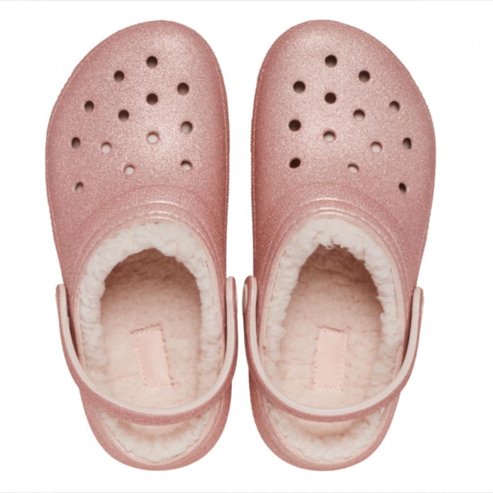 Crocs Kids Classic Lined Glitter Clog 207463 6ur