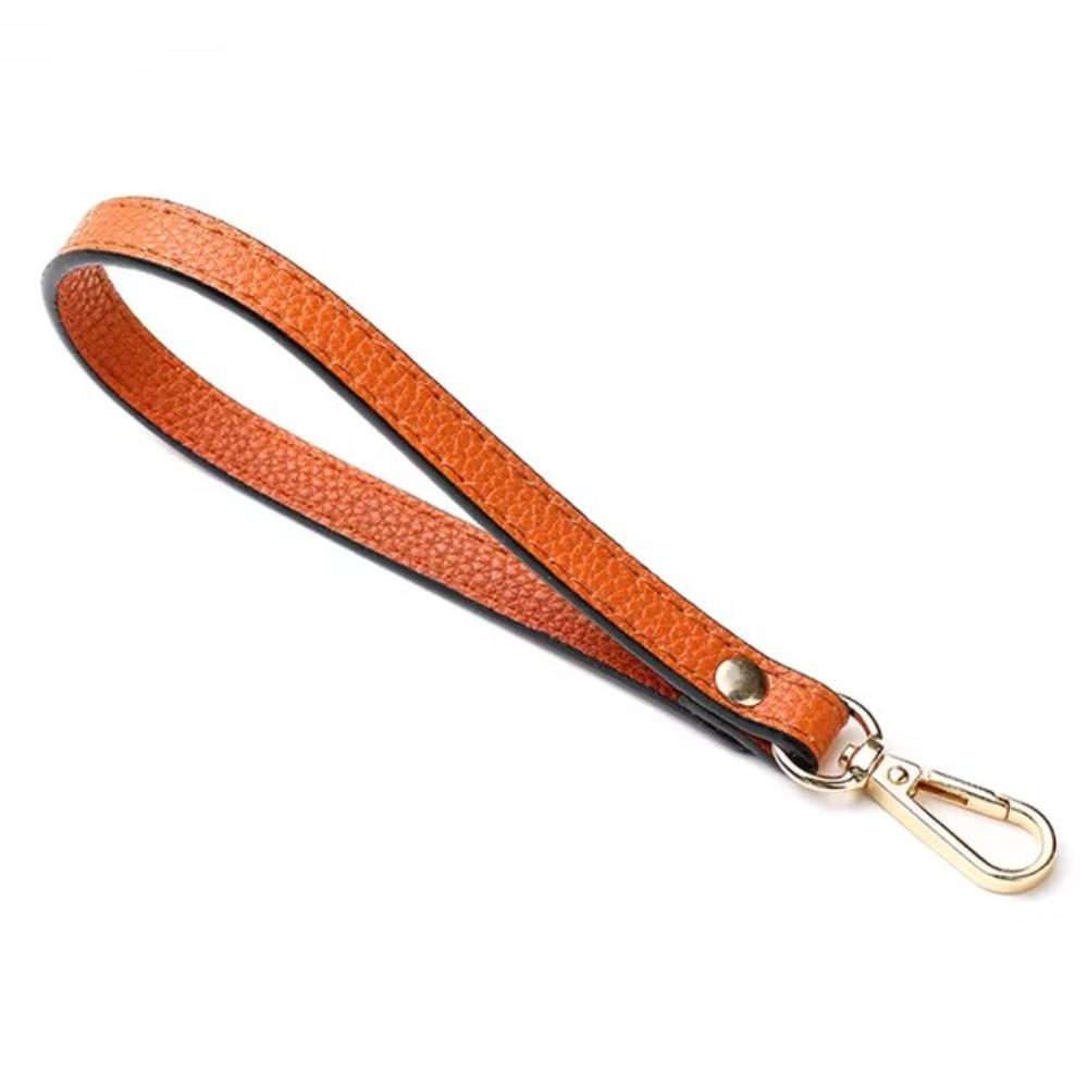 Portable PU Leather Bag Wrist Strap Replacement Soft Bag Strap Handle Solid Color Purse Handle Bag Accessories