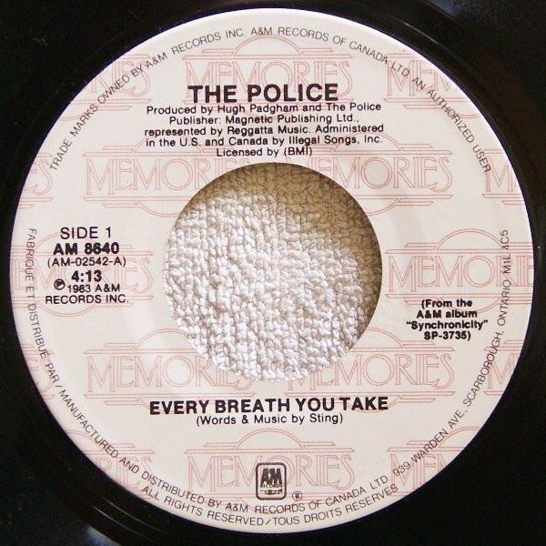 

7inch Record POLICE Every Breath You Take AM8640 AM 1983 US Rock Used