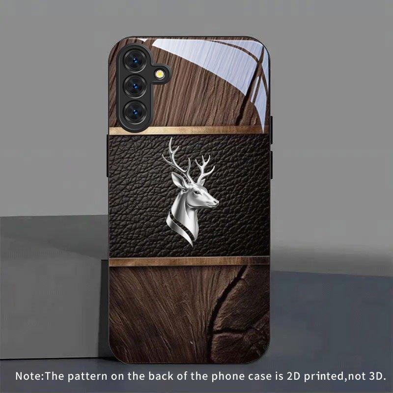 Luxury Wood Grain Deer Phone Case for Samsung Galaxy S26 S25 S24 S23 S22 S21 FE Ultra Plus Fashion Phone Cases Carcasa Fundas