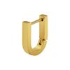 New Stainless Steel Gold Color Geometric Square Hoop Earrings for Women, Minimalist Chic Metal Ear Clip Gifts Trendy Jewelry