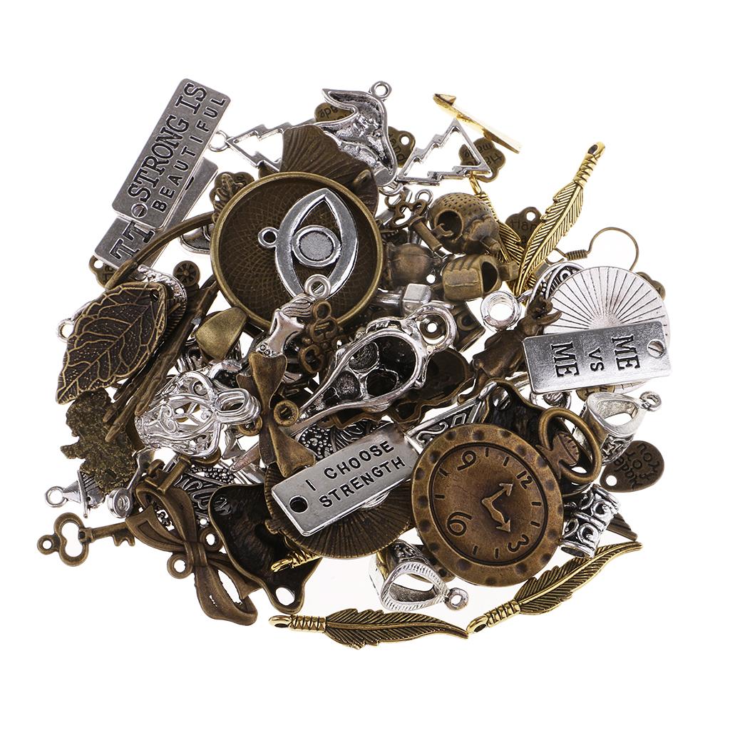100grams Shabby Chic Steampunk Charms Pendants for Jewelry Craft DIY