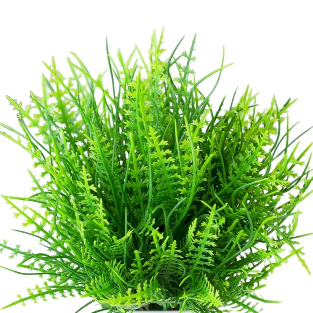 For Indoor Outdoor Artificial Persian Grass Potted Plant for Home Wedding Decoration Plastic Green Desktop Decor 18cm