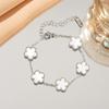 Five-Leaf Bracelet for Women, Charm Wrist Jewelry