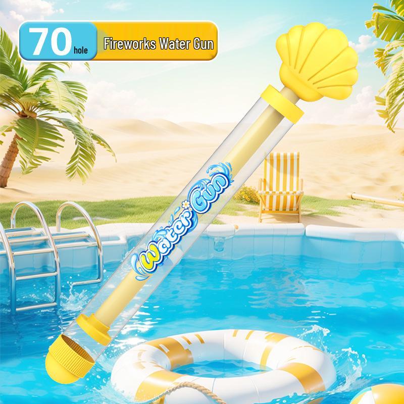 Cartoon Fireworks Water Gun: Pull-out Toy for Kids' Beach & Outdoor Water Play