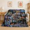 Ziege M-Messi Fußball Sport Star Flanell Decke Weich Warm Überwurfdecke für Schlafzimmer Wohnzimmer Bett Reise Camping Picknick Kind