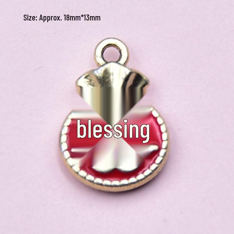 Alloy Drip Oil Baby Lock Fortune Pendant Earrings & Charms DIY Jewelry Accessories