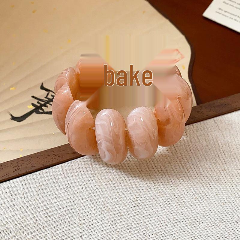 Bracciale Ovale in Acrilico Marmo Europeo e Americano - Pezzo di Gioielleria Retro alla Moda