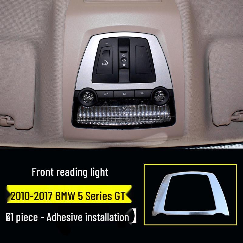 BMW 5 Series GT Interior Modification: Center Console Vent & Window Lift Handle Bright Strip Stickers for 528 535i.