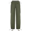 Women Casual Baggy Wide Leg Sweatpants Fashion Vintage Chic Solid Drawstring Trousers Y2K Loose Streetwear Joggers Cargo Pants