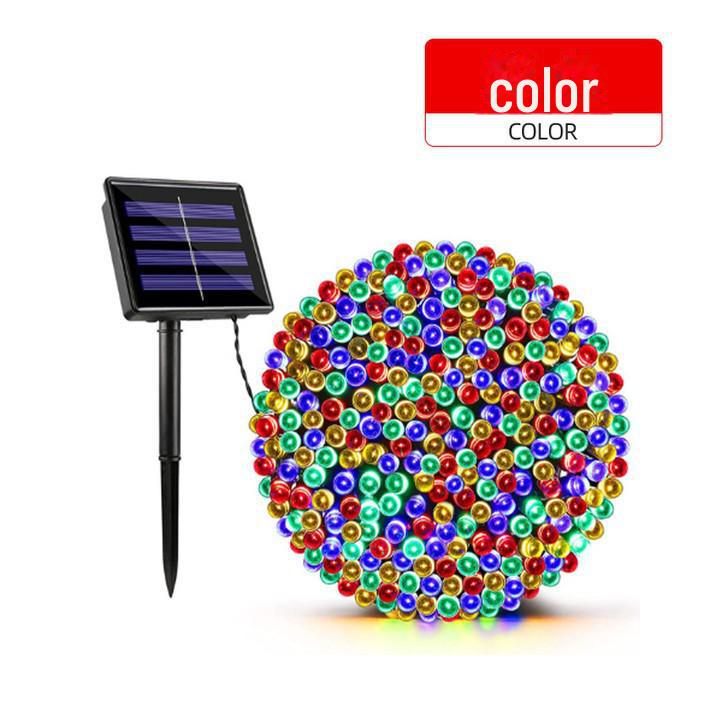 

Водонепроницаемые уличные светодиодные рождественские гирлянды на солнечных батареях - мигающая медная проволока для декора сада и двора 6.5m 30 lights [8 modes]