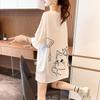 Summer Pure Cotton Women's T-shirts Cute Cartoon Print Hip Hop Streetwear Casual T-Shirt Female Harajuku Oversized Short Sleeve White Y2k Tops
