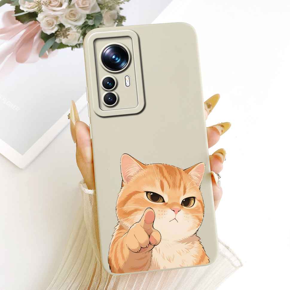 For Xiaomi Mi 12T Case 22071212AG Cute Cartoon Cat Panda Silicone Back Cover For Xiaomi Mi 12t Bumper Phone Cases Fundas