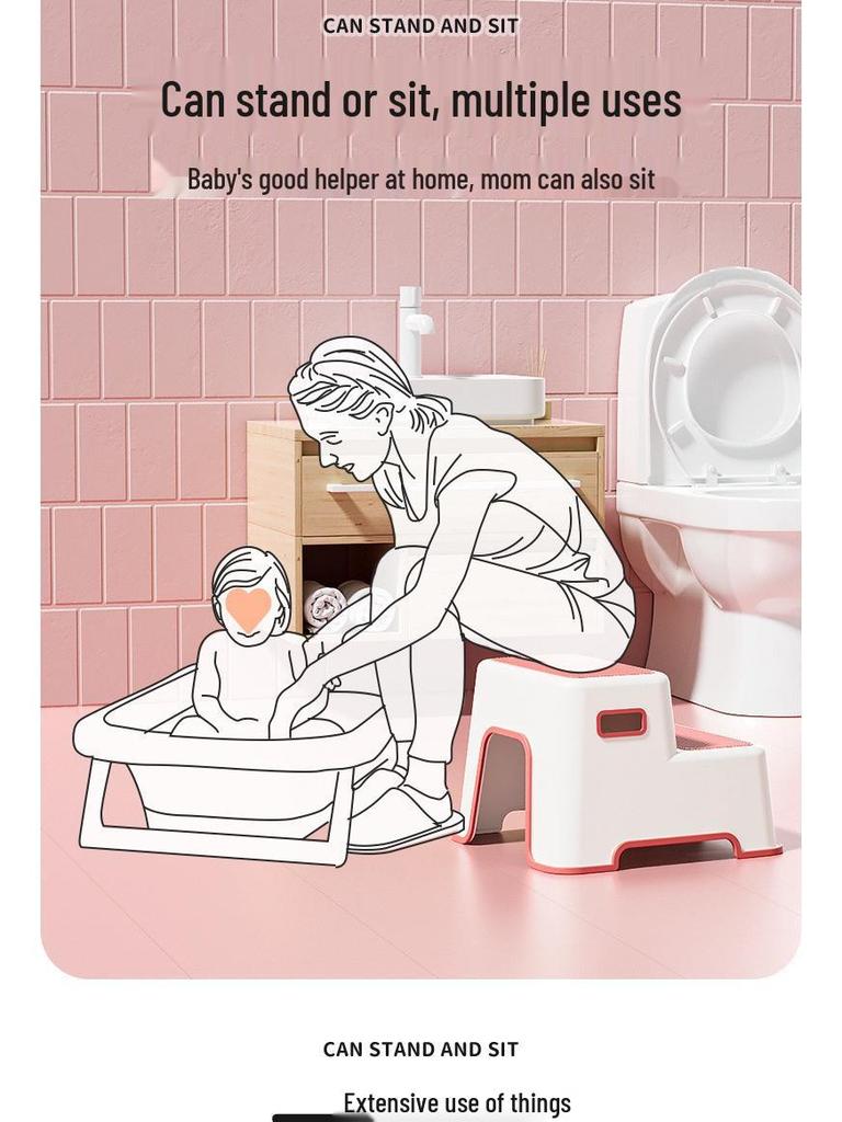 Children's Step Stool for Handwashing, Toothbrushing, and Toilet Use