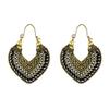 Bohemian Vintage Fashion Rope Wrap Earrings For Women Carved Hollow Geometric Drop Dangle India Earrings Boho Jewelry Wholesale
