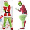 Auffälliges Grinch Cosplay Kostümset für Halloween-Maskeraden