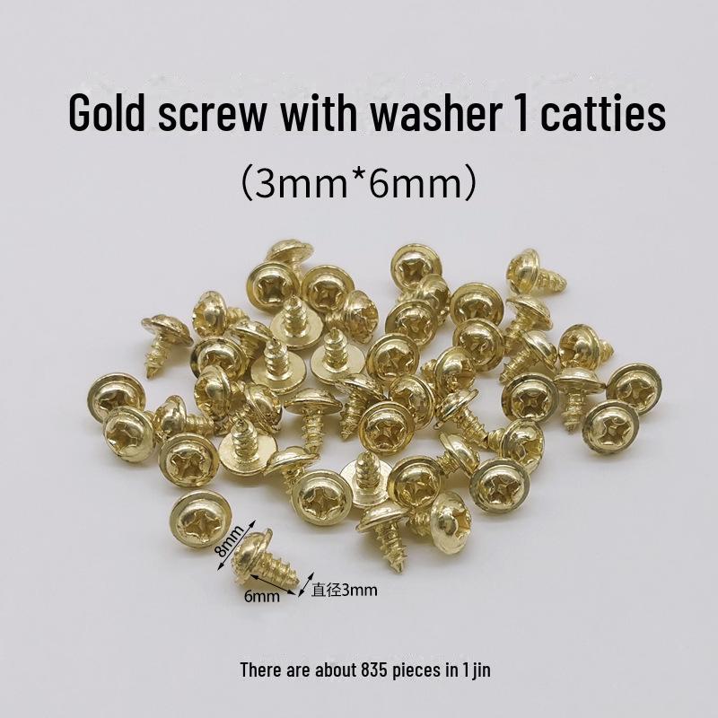 Gold and Silver Self-tapping Screw Kit with Washers, Assorted Models, 500g.