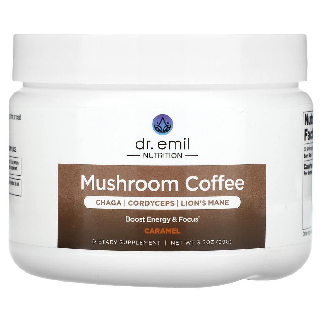 Dr. Emil Nutrition, Mushroom Coffee, Caramel, 99G(3.5Oz)