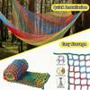 Climbing Net Double Layers Playground Safety Net For Kids Multicolored Climbing Cargo Net For Tree House Obstacle Training Yard