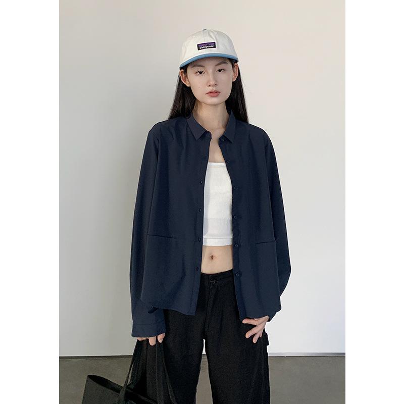 Nan Tao sunscreen shirt women's loose UV protection summer thin ice silk sunscreen new anti-wrinkle shirt
