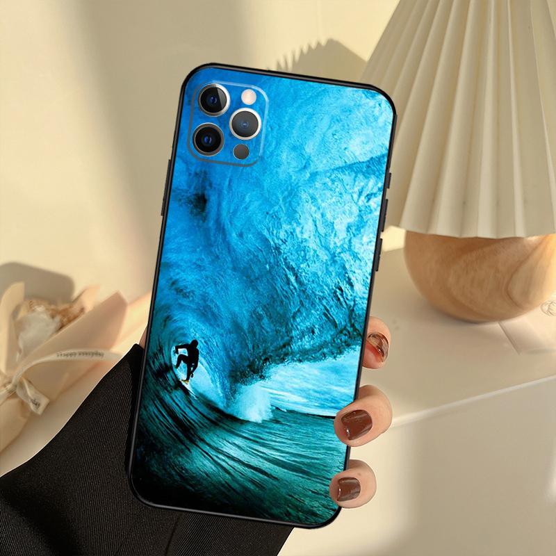 Surf Surfboard Case For iPhone 11 12 13 14 15 16 Pro Max Cover For iPhone 13 12 Mini XR X XS Max Plus