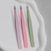1Pcs Stainless Steel Eyelash Extension Tweezers Curved Straight Head Lashes Tweezer Non-Magnetic Eyelashes Nail Makeup Tools