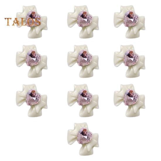 10Pcs Bow Nail Charms Dragon Heart Resin 3D Eco-friendly Nail Art Accessories for Beautiful And Charming Nails