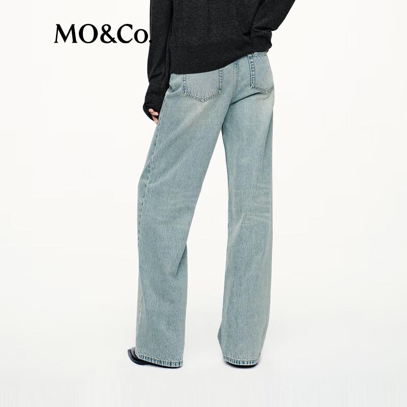 MO&Co. Women's Fall 2025 Rhinestone Loose Straight Jeans