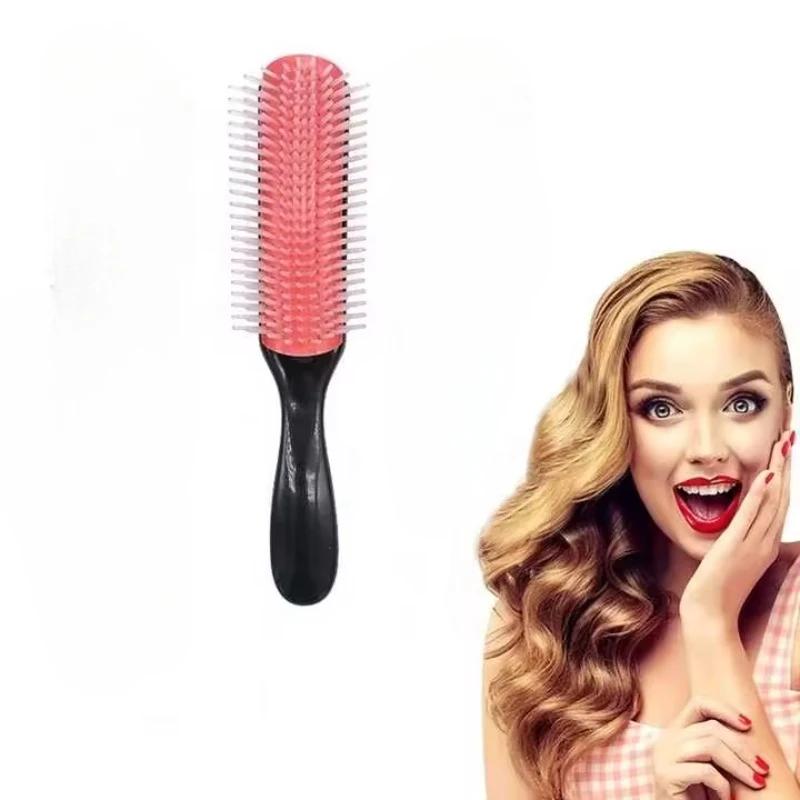 Spazzola Denman a 9 file per donna districante per lo styling spazzola per capelli massaggiante per il cuoio capelluto parrucchiere da salone pettine per capelli lisci ricci bagnati
