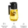 470ML Glass Oil Dispenser for Kitchen 2-in-1 Olive Oil Sprayer Bottle Leak-proof Oil Sprayer for Cooking BBQ Salad Baking