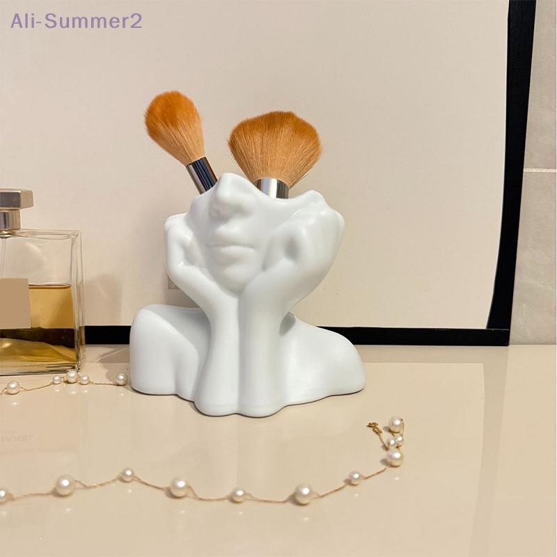 Creative Human Body Art Vase Makeup Brush And Pen Holder Multi-Functional Desk Organizer Statue Ornament Home Office Decor