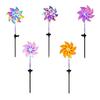 Charging Garden Wind Spinner Decorative Stake Electric Colorful Wind Spinner Garden Decoration Stake Night Light Outdoor