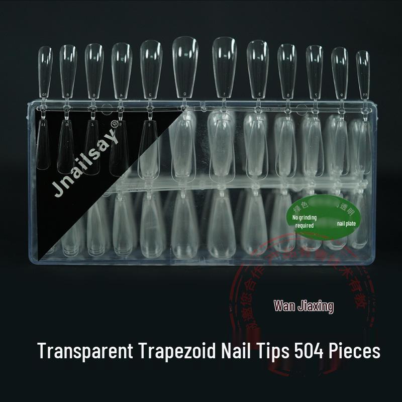 Boxed Nail Art Stickers: 500 Half & Full Cover Transparent Matte French Style Dual-Use Nail Tips