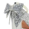 Sweet Pearl Straw High Heels Women's Water Diamond Bow Square Head Waterproof Platform Coarse Straw Shoes