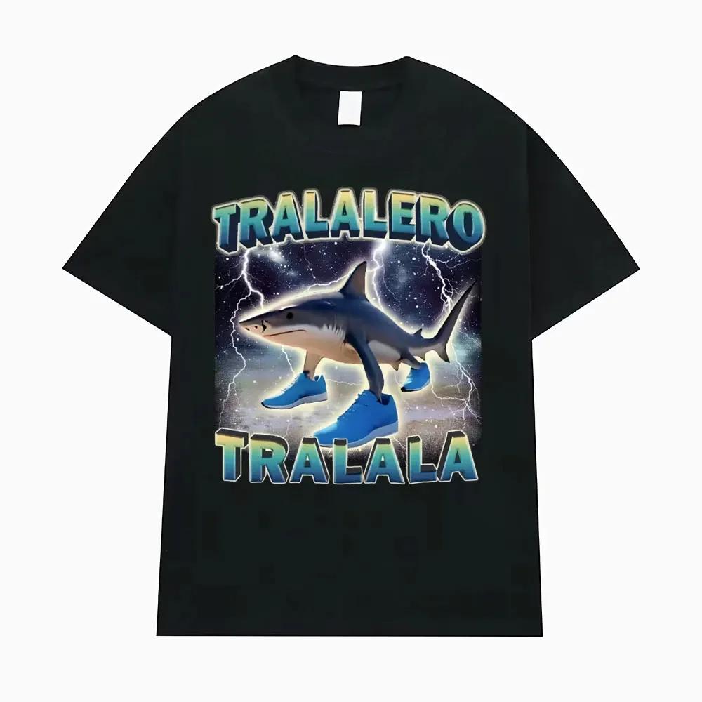 Tralalero Tralala drôle requin womenT-shirt cadeaux hommes femmes mode gothique Vintage T-shirts décontracté Humor T-shirt