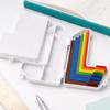 Easy-to-Carry Positioning Kit 7Pcs Paper Crafting Alignment Guides, L-Shaped Ruler Tool with Storage Box, Multi-Size Measuring Guide Scrapbooking Card
