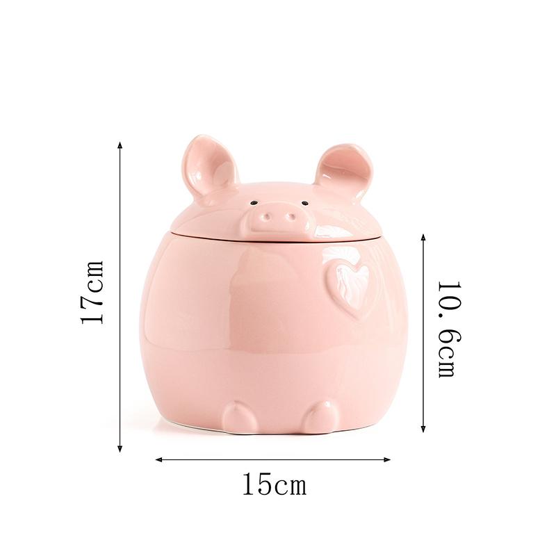 Милая керамическая банка-конфетница Маленький поросенок с крышкой 1 Piece 3180₽