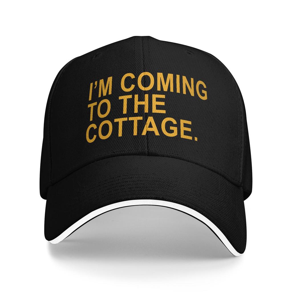 I'm Coming To The Cottage Funny Quote Baseball Cap  Unisex Women Print Trucker Hat Summer Tennis Skate Sun Visor Snapback Cap