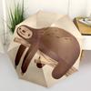 1pc Sloth Branch Adventure Auto Open/close, 8-Rib Iron Frame, Compact Folding Cute Umbrella All-Season Portable Umbrella for Travel 020