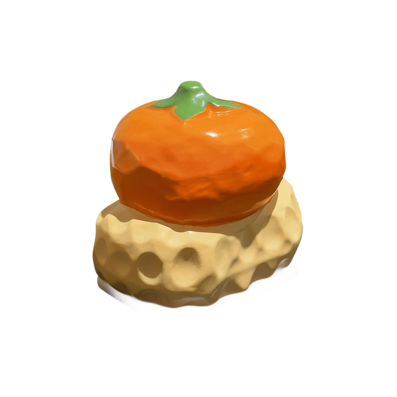Persimmon Shaped Toothpick Holder - Desktop Cotton and Floss Storage Decorative one size