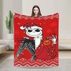 Jack Halloween The Nightmare Flannel Blanket Warm Soft Throw Blanket for Couch Chair Picnic Graphic Bedspread Sofa Bed Cover