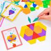 Wooden 3D Geometric Color Shape Jigsaw Puzzles Montessori Learning Brain Teaser Toys Creative Educational for Gifts