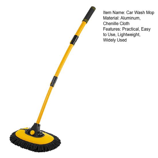 Car Wash Brush Mop Kit with Extension Long Handle Scratch Free Rotatable Wide Applicability Retractable