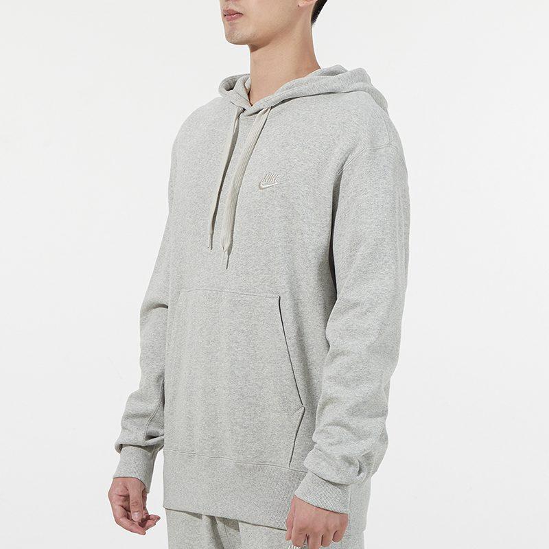 Nike Sweatshirts Men's Light Gray Hooded Moderate Regular DA0024-050